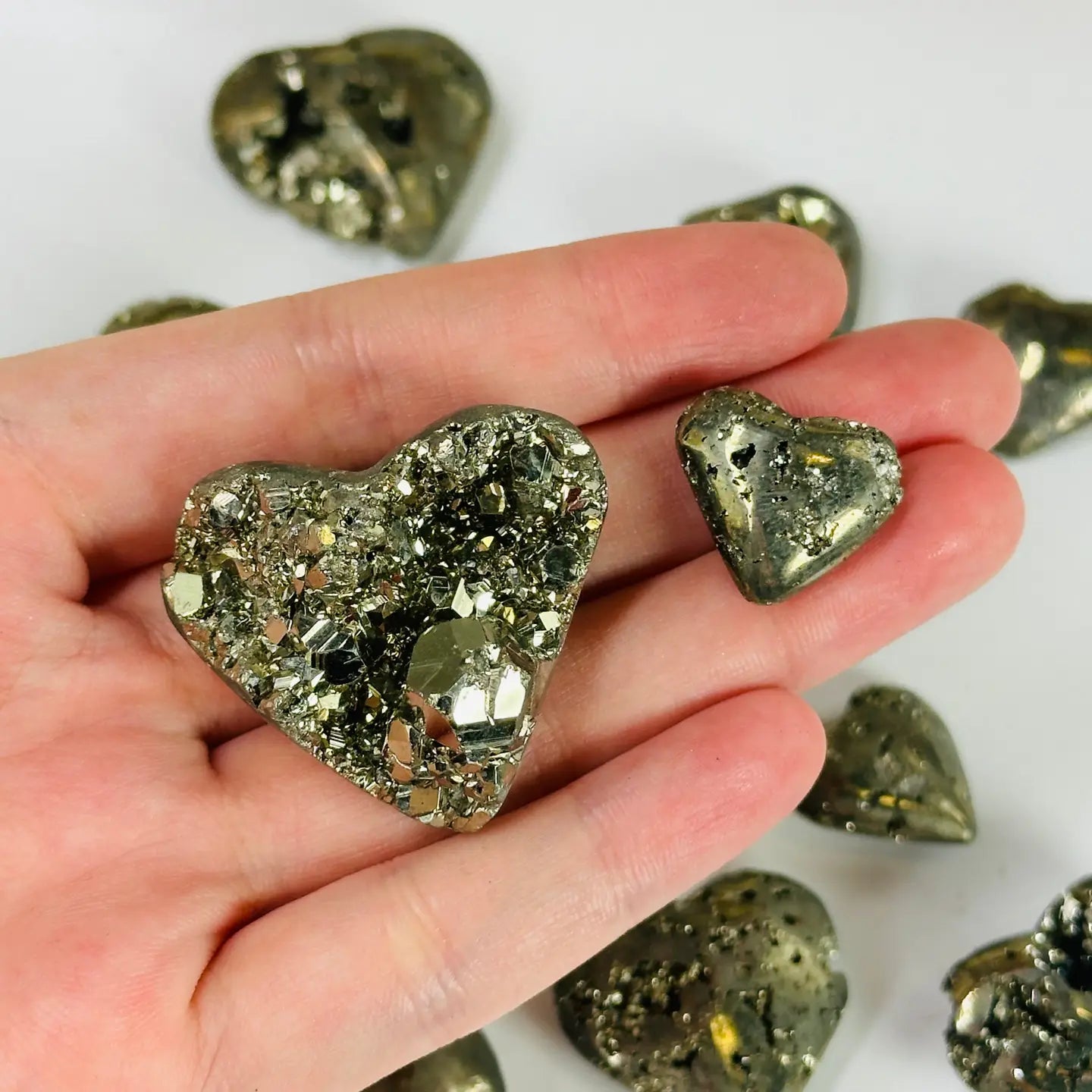 Pyrite Crystal Heart Abundance Stone