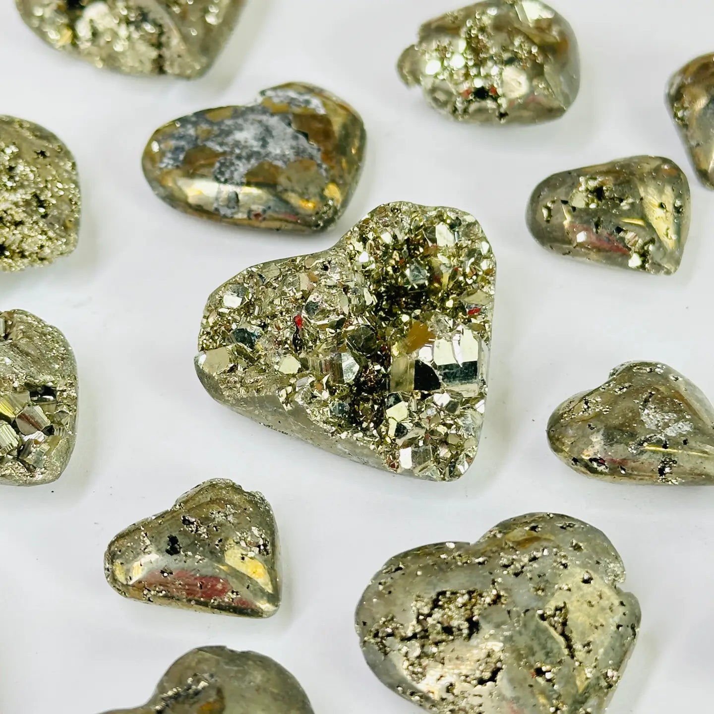 Pyrite Crystal Heart Abundance Stone