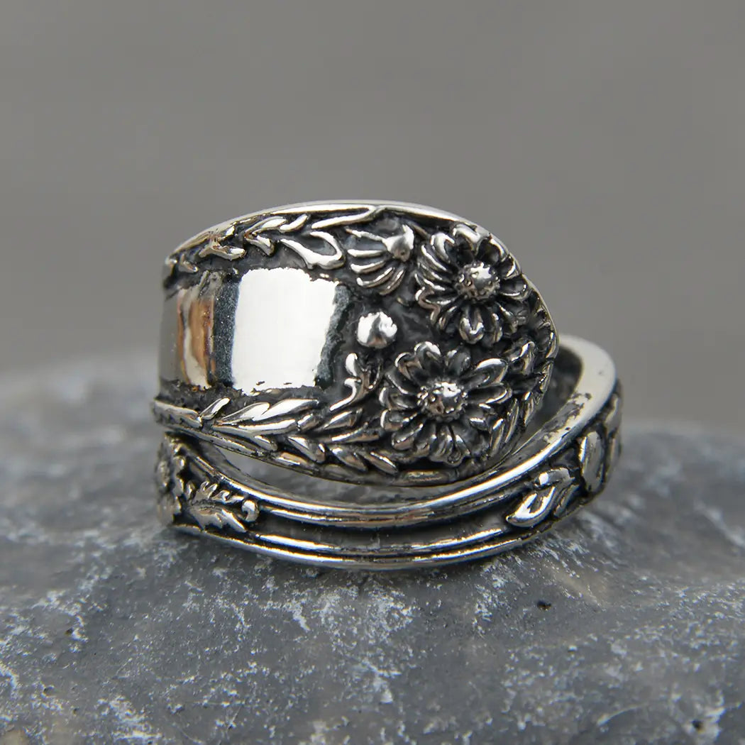 Vintage Daisy Spoon Ring